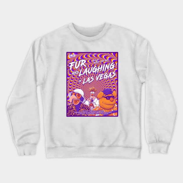 Fur and Laughing in Las Vegas 2.0 Crewneck Sweatshirt by victorcalahan